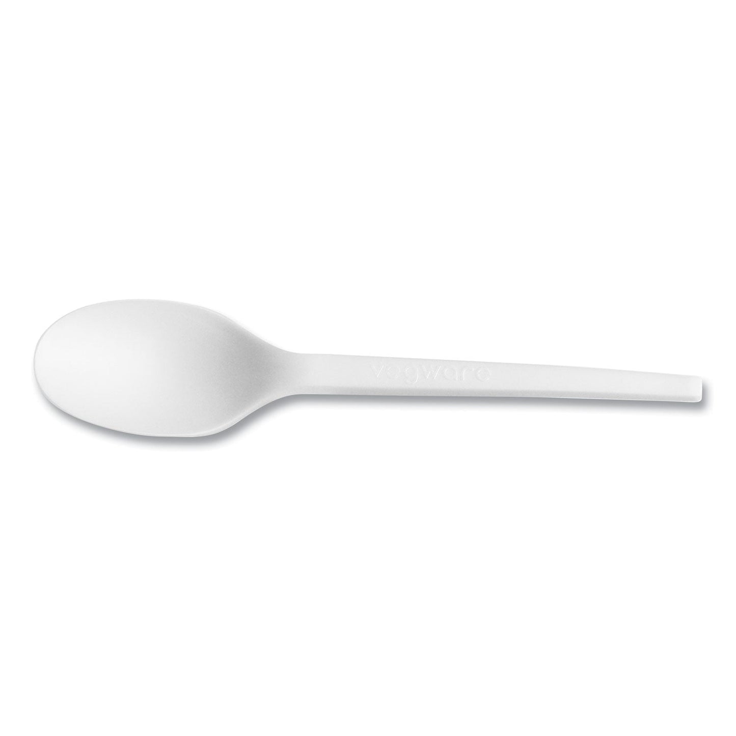 Vegware White CPLA Cutlery, Spoon, 1,000/Carton (VEGVWSP65)