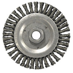 Weiler Roughneck® Stringer Bead Wheel, 4-1/2 in dia x 3/16 in W Face, 0.020 in Steel Wire, 15000 RPM (804-13232)