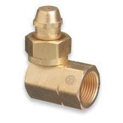 Western Enterprises Brass Cylinder Adaptors, CGA-520 "B" Tank Acetylene To CGA-510 POL Acetylene 90° (312-318)