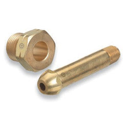 Western Enterprises Regulator Inlet Nipples, 1/4"(NPT), 3", Stainless Steel, CGA-510;CGA-580;CGA-590 (312-SS-15-3)