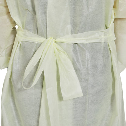 McKesson Protective Procedure Gown One Size Fits Most Yellow NonSterile AAMI Level 2 Disposable (1247993_BG)