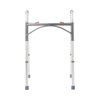 McKesson Dual Release Folding Walker Adjustable Height Aluminum Frame 350 lbs. Weight Capacity 32 to 39 Inch Height (1128907_EA)