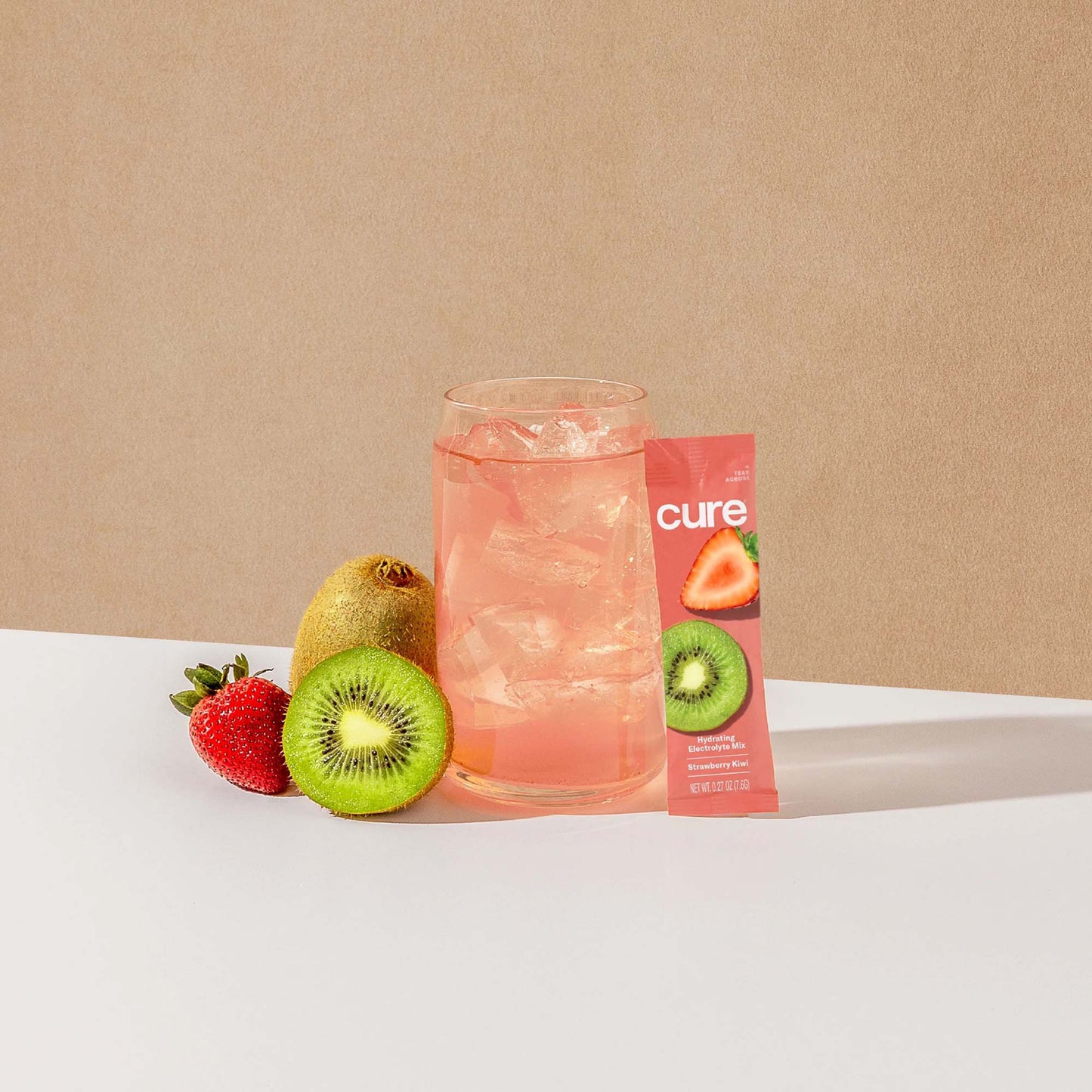 Cure® Oral Electrolyte Solution Strawberry Kiwi Flavor 7.6 Gram Electrolyte (1256711_PK)