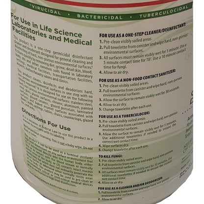 PREempt® Surface Disinfectant Cleaner Premoistened Cleanroom Manual Pull Wipe 160 Count Canister Unscented NonSterile (1044095_CS)