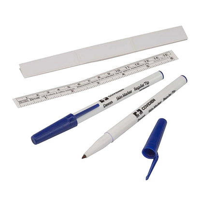 Devon™ Skin Marker with Ruler and Labels Gentian Violet Ink Sterile Full Size Regular Tip (183116_CS)