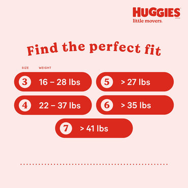 Huggies® Little Movers Unisex Baby Diaper Size 7 Disposable Moderate Absorbency (1254303_CS)