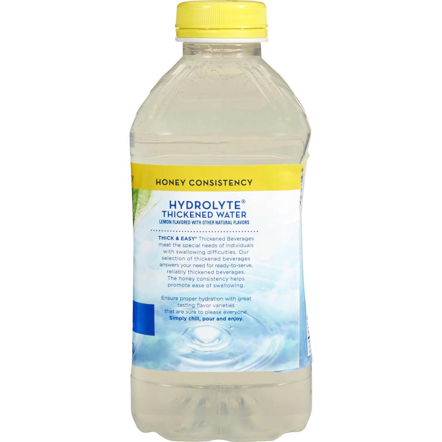 Thick & Easy® Hydrolyte® Thickened Water 46 oz. Bottle Lemon Flavor Liquid IDDSI Level 3 Moderately Thick/Liquidized (732818_CS)