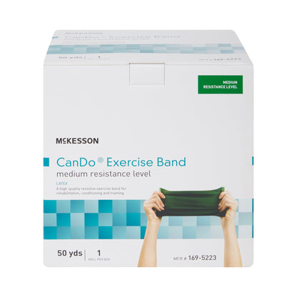 McKesson CanDo® Exercise Resistance Band Green 5 Inch X 50 Yard Medium Resistance (1073308_EA)