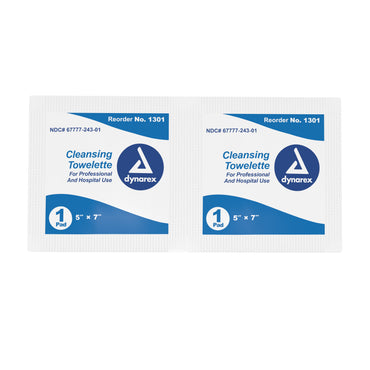 Dynarex® Antiseptic Skin Towelette Individual Packet Scented 100 Count (809891_CS)