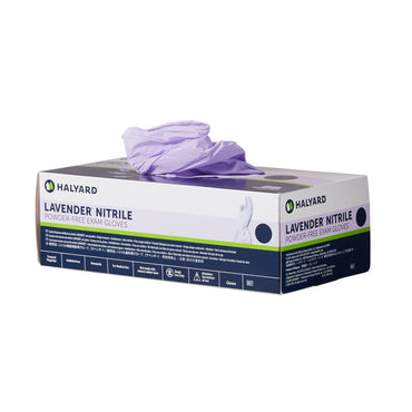 Halyard™ Lavender™ Exam Glove X-Large NonSterile Nitrile Standard Cuff Length Textured Fingertips Lavender Not Rated (695803_CS)