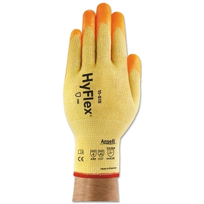 Ansell 11-515 Cut Resistant Gloves with High Visibility, Nitrile Coated, Size 8, Orange (012-11-515-8)