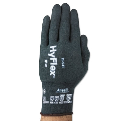 Ansell 11-541 Nitrile Foam Palm Coated Gloves, Size 8, Grey (012-11-541-8)
