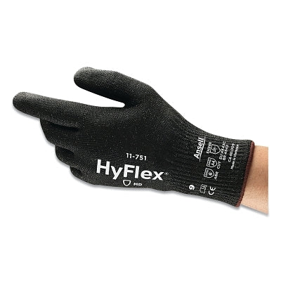 Ansell 11-751 Cut-Resistant Gloves, Size 9, Black (012-11-751-9)