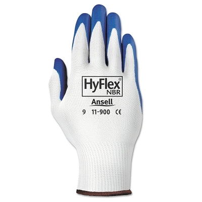 Ansell 11-900 NBR Gloves, 7, Blue/White (012-11-900-7)