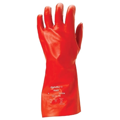 Ansell PVA Chemical Resistant Gloves, Size 9, Red (012-15-554-9)