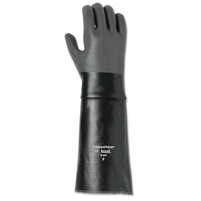 Ansell Scorpio Chemical Resistant Gloves, Rough, Size 10, Cotton Lining, Black/Gray (012-19-024-10)