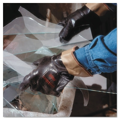 Ansell 28-359 Nitrile Coated Gloves, Size 8, Black (012-28-359-8)
