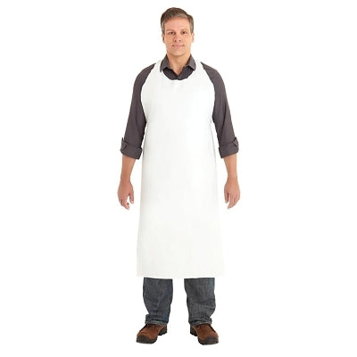 Ansell AlphaTec Premium Quality Vinyl Monotex Aprons, 34 in x 44 in, White (012-54-633)