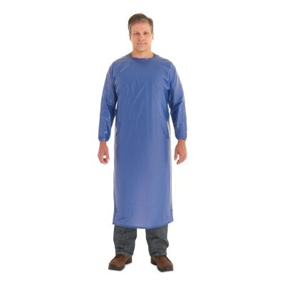 Ansell PVC Coat Apron, 8 mil, Vinyl, X-Large, Blue (012-56-910-XL)