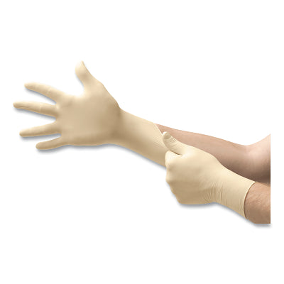 Ansell 69-210 Natural Rubber Latex Disposable Gloves, Inner Polymer Coating/Powder-Free/Smooth, 3.5 mil Palm/4.3 mil Finger, Small (012-69-210-S)