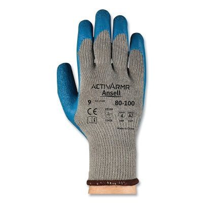 Ansell 80-100 Multi-Purpose Gloves, Size 9, Blue/Gray (012-80-100-9)
