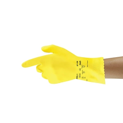 Ansell Latex Chemical Resistant Gloves, Size 9, Natural Rubber Latex (012-87-198-9)