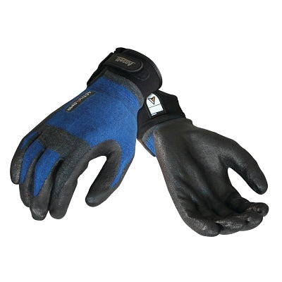 Ansell 97-002 Nitrile-Coated Gloves, X-Large, Black/Blue (012-97-002-11)