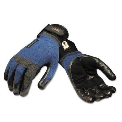 Ansell 97-003 Medium-Duty Cut Resistant Gloves, Large, Black/Blue (012-97-003-10)