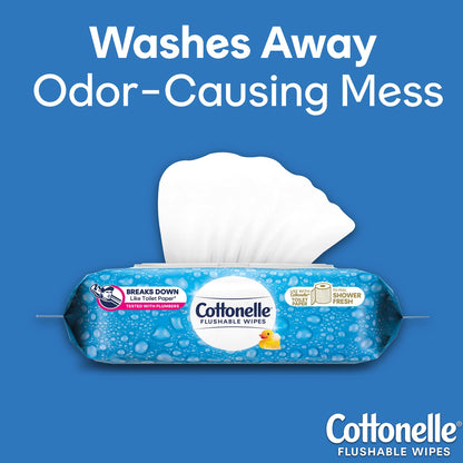 Cottonelle® FreshCare® Flushable Personal Wipe Soft Pack Scented 42 Count (1234280_CS)