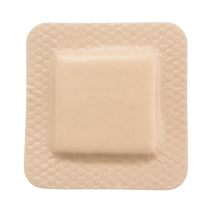 McKesson Lite Thin Foam Dressing 4 X 4 Inch With Border Film Backing Silicone Gel Adhesive Square Sterile (1083090_CS)
