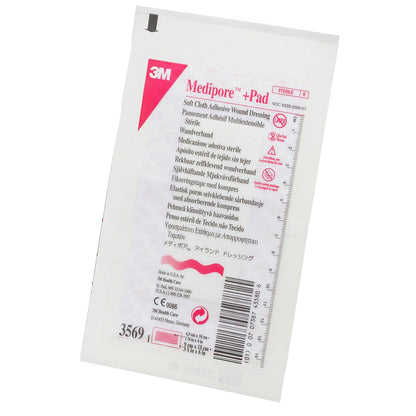 3M™ Medipore™ Composite Dressing 3-1/2 X 6 Inch Rectangle Sterile Nonwoven Backing (324094_EA)