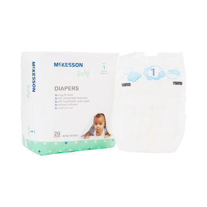 McKesson Unisex Baby Diaper Size 1 Disposable Heavy Absorbency (1144474_BG)