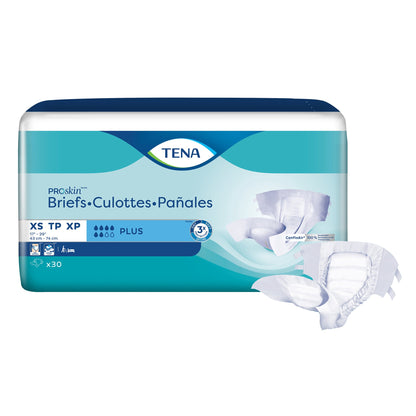 TENA® ProSkin™ Plus Unisex Adult Incontinence Brief X-Small Disposable Moderate Absorbency (959411_PK)
