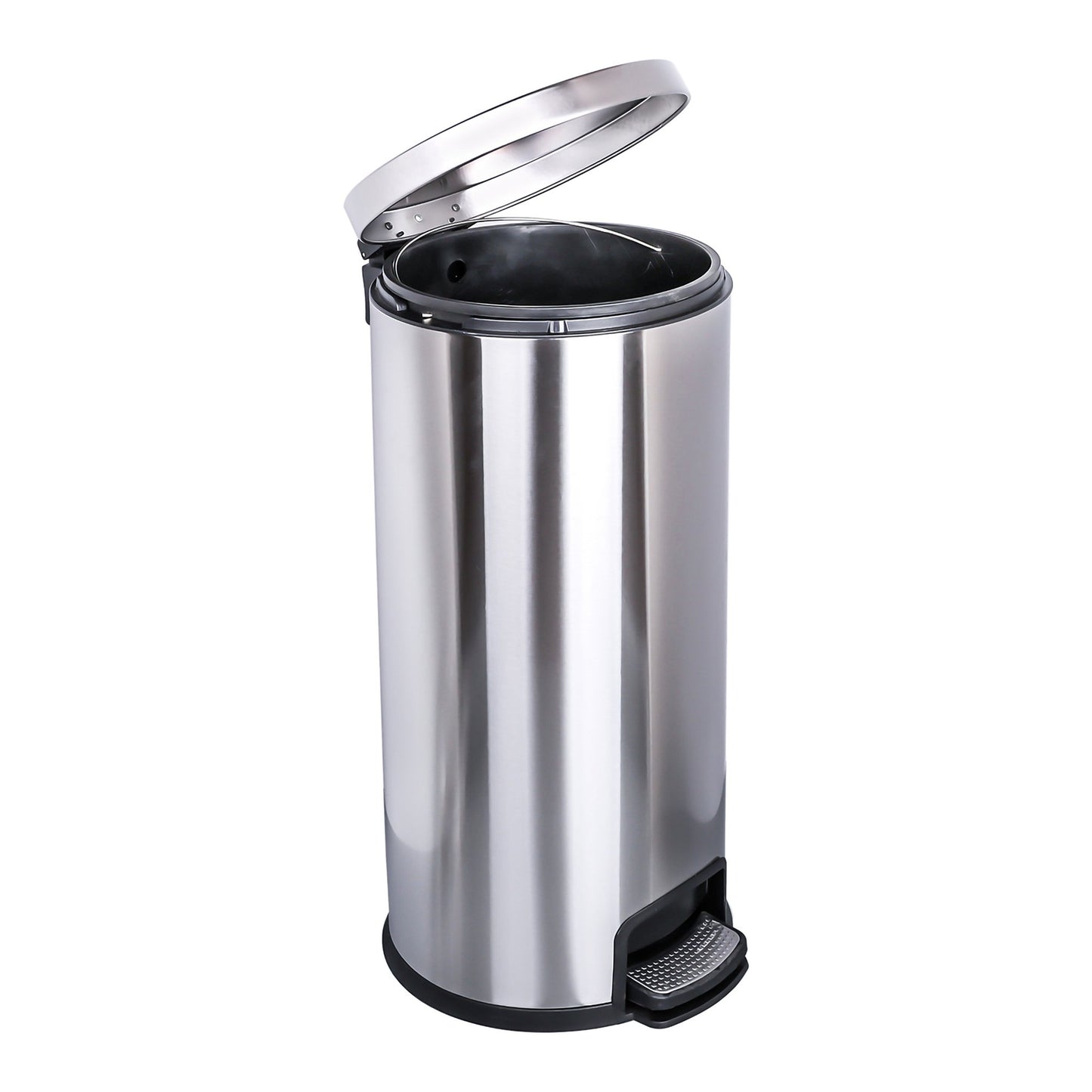 McKesson Trash Can 32 Quart / 8 gal. Silver Metal Round (1223690_EA)