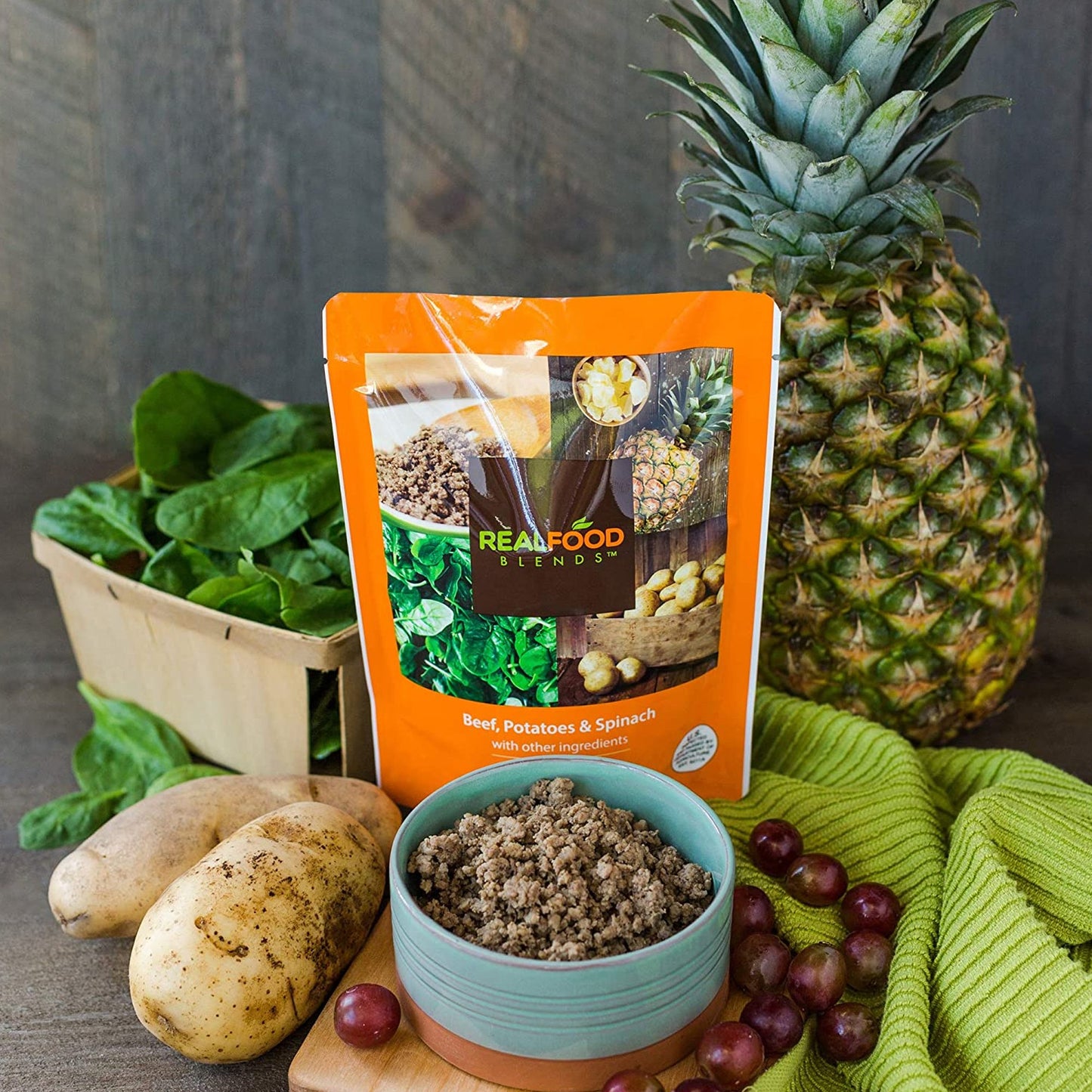 Real Food Blends® Tube Feeding Formula Beef / Potatoes / Spinach Flavor Liquid 9.4 oz. Pouch (1032563_EA)