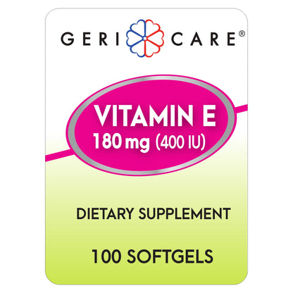 Geri-Care® Vitamin Supplement Vitamin E 400 IU Strength Softgel 100 per Bottle (742181_CS)