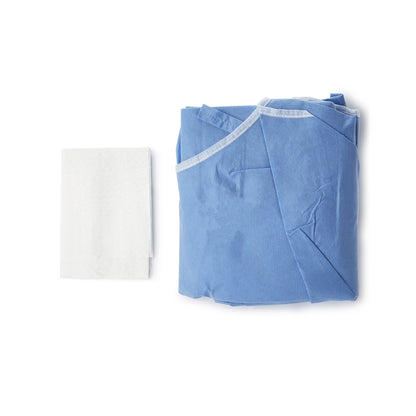 McKesson Non-Reinforced Surgical Gown with Towel 3X-Large Blue Sterile AAMI Level 3 Disposable (1104455_CS)