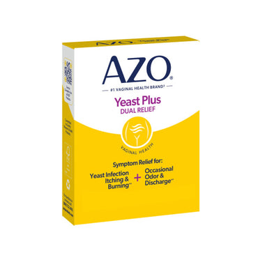 AZO® Yeast® Plus Pain Relief 30X - 30X - 12X -12X Strength Candida Albicans / Kreosotum / Natrium Muriaticum / Sulphur Tablet 60 per Box (1268929_BX)
