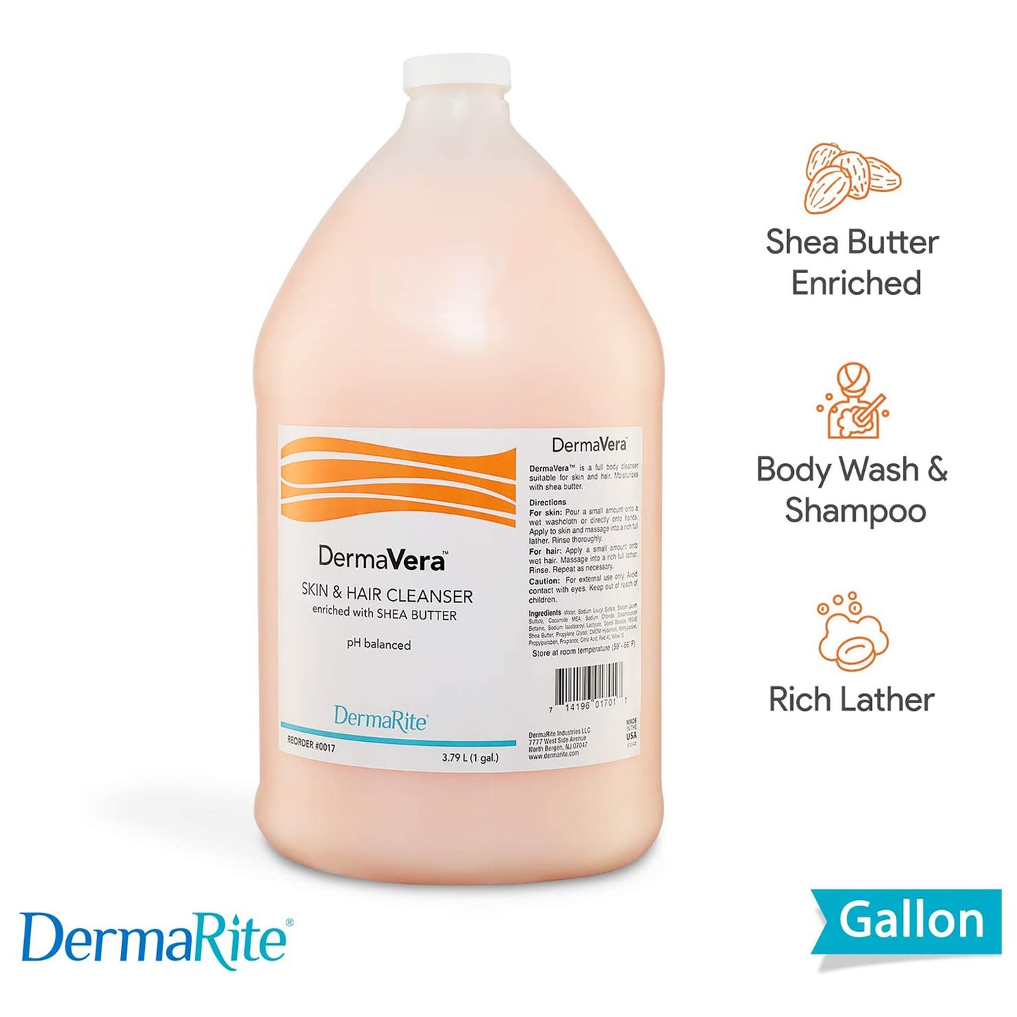 DermaVera® Shampoo and Body Wash 1 gal. Jug Scented (576314_EA)