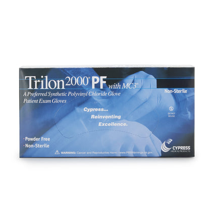 Trilon 2000® PF with MC3® Exam Glove Large NonSterile Stretch Vinyl Standard Cuff Length Smooth Ivory Not Rated WITH PROP. 65 WARNING (457272_CS)