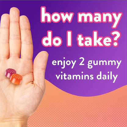 Vitafusion® MultiVites® Multivitamin Supplement Vitamin A / Ascorbic Acid / Vitamin D 2,500 IU - 800 IU - 20 mg Strength Gummy 150 per Bottle Assorted Fruit Flavor (830734_BT)