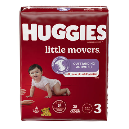 Huggies® Little Movers Unisex Baby Diaper Size 3 Disposable Moderate Absorbency (1128667_PK)