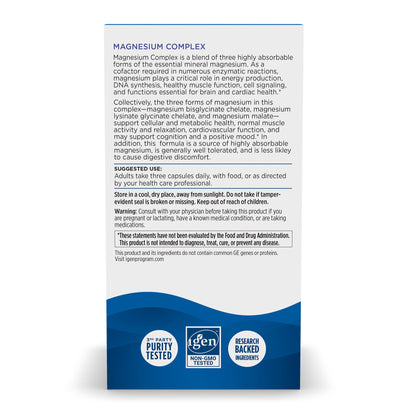 Nordic Naturals® Magnesium Complex Dietary Supplement Magnesium 225 mg Strength Capsule 90 per Bottle (1264953_BT)