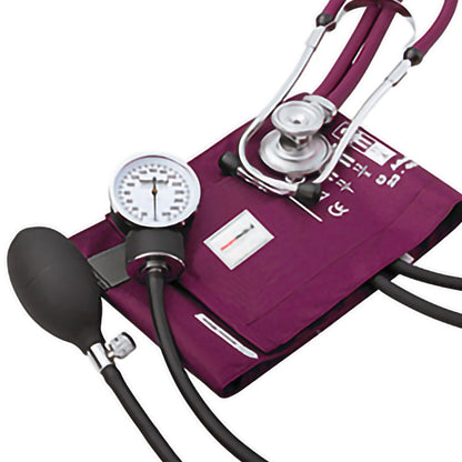 McKesson Brand Reusable Aneroid / Stethoscope Set 23 to 33 cm Adult Cuff Dual Head Sprague Stethoscope Pocket Aneroid (1067623_CS)