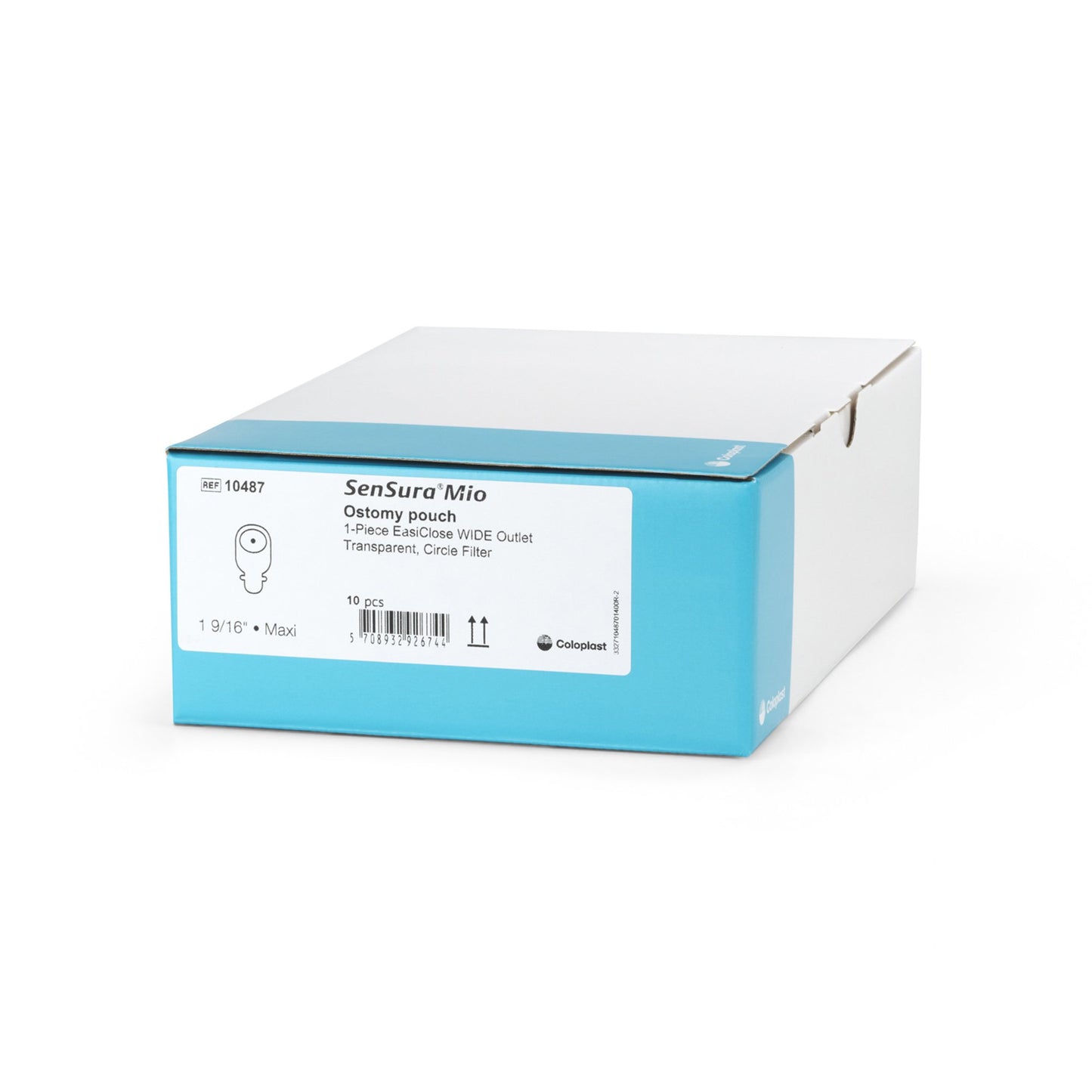 SenSura® Mio Ostomy Pouch One-Piece System 11 Inch Length, Maxi Flat, Pre-Cut 1-9/16 Inch Stoma Drainable (884570_BX)