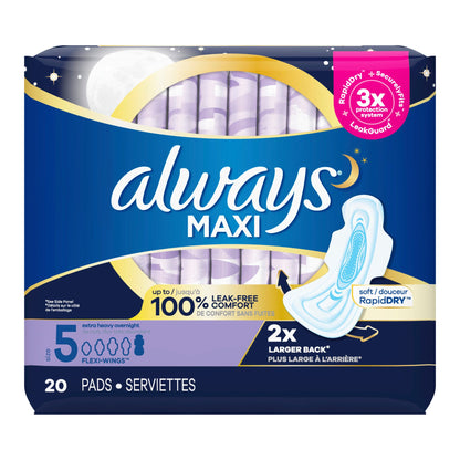 Always® Maxi Feminine Pad Overnight Heavy Absorbency (785309_PK)