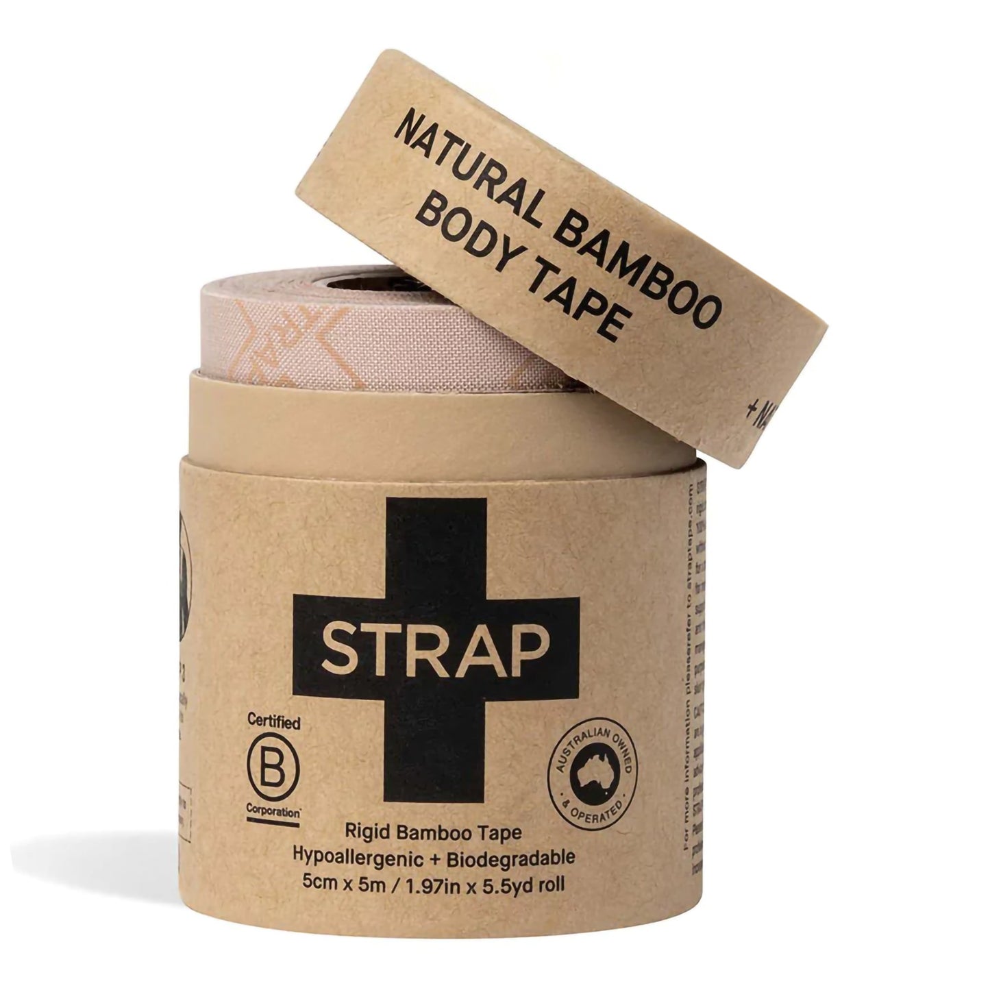 Strap Athletic Tape Natural 1.97 Inch X 5-1/2 Yard Bamboo Fiber NonSterile (1219456_TU)
