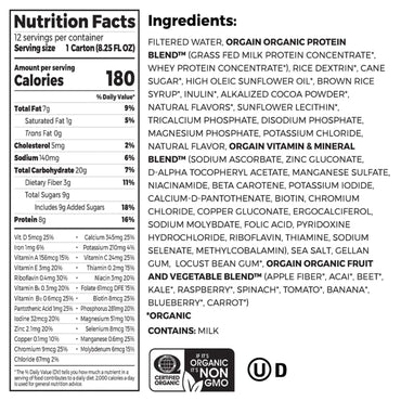 Orgain® Kids Protein™ Organic Nutritional Shake Pediatric Oral Supplement Chocolate Flavor 8.25 oz. Carton Liquid Organic (1100496_EA)