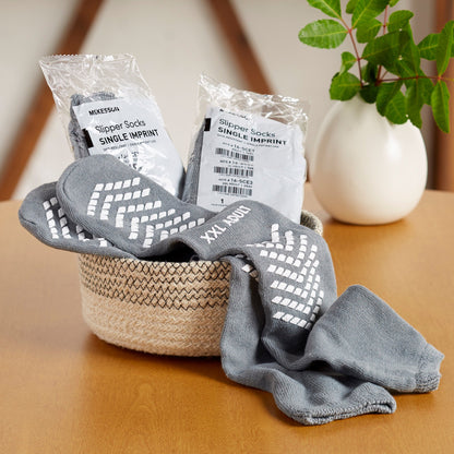 McKesson Slipper Socks Unisex Adult 2X-Large Single Tread Single Patient Use Gray (1038461_PR)