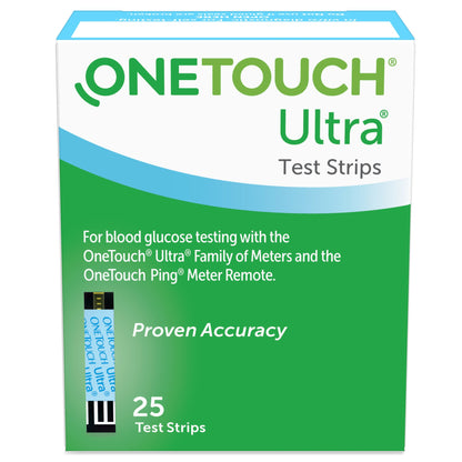 OneTouch® Ultra® 2 Blood Glucose Test Strips 25 Strips per Pack (526621_BX)